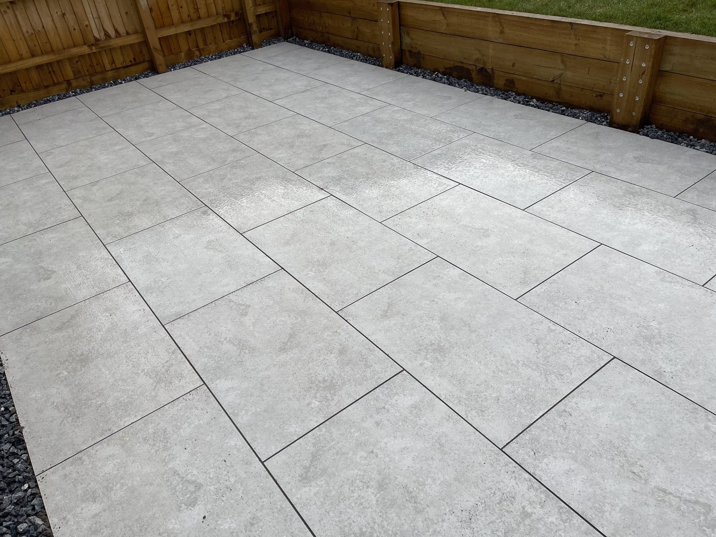 Porcelain Patios project by Stonecrest Paving and Landscaping