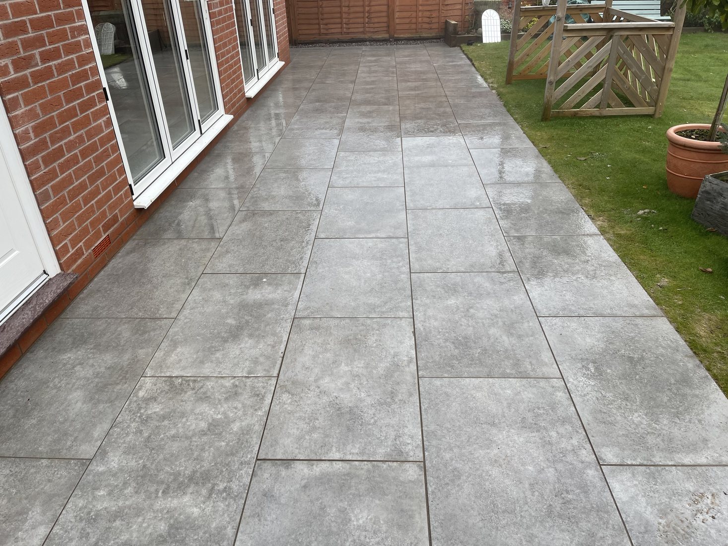 Porcelain Patios project by Stonecrest Paving and Landscaping