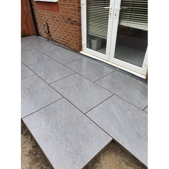 Porcelain Patios project by Stonecrest Paving and Landscaping