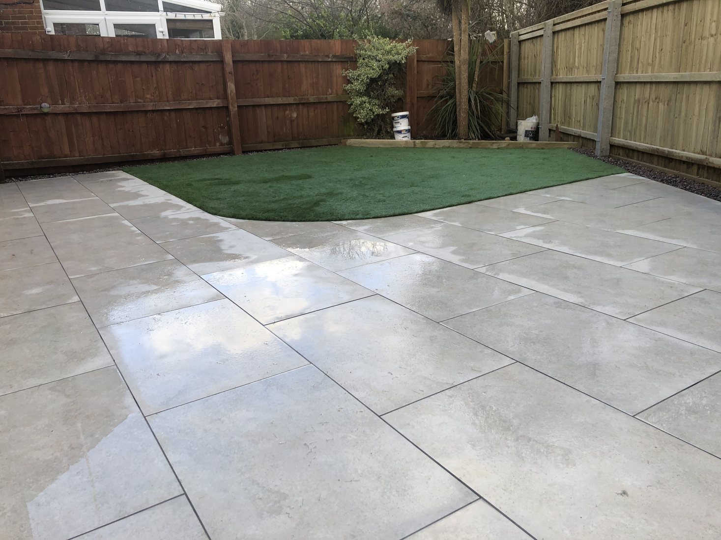 Porcelain Patios project by Stonecrest Paving and Landscaping
