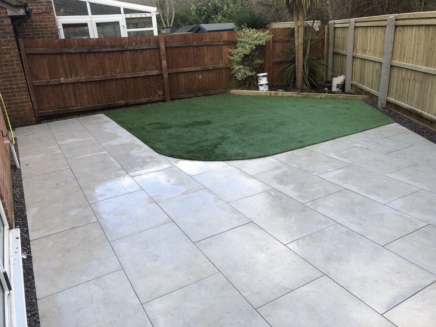 Porcelain Patios project by Stonecrest Paving and Landscaping