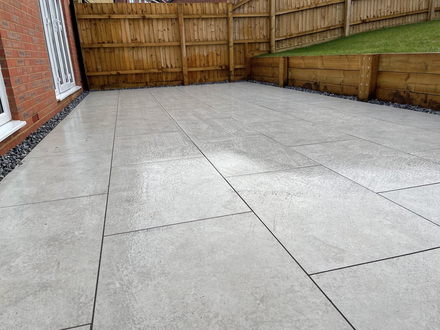 Porcelain Patios project by Stonecrest Paving and Landscaping