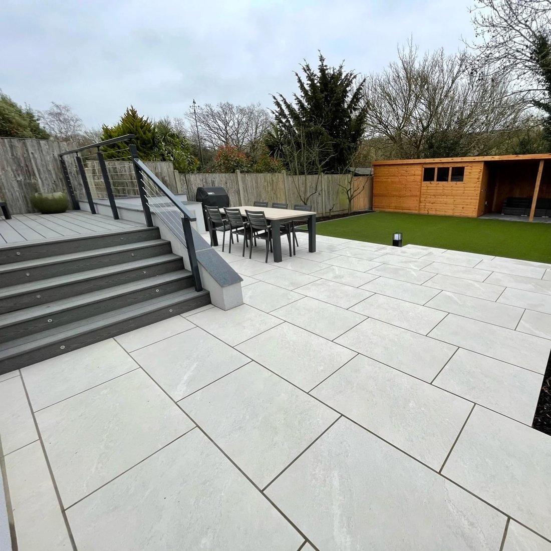 Porcelain Patios project by Stonecrest Paving and Landscaping