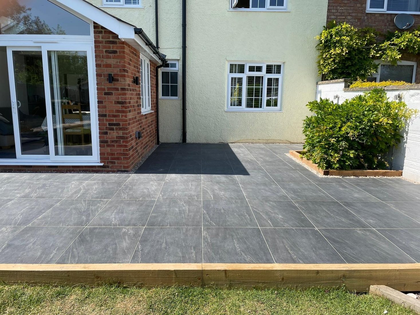 Porcelain Patios project by Stonecrest Paving and Landscaping