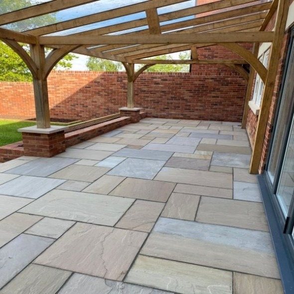Sandstone Patios project by Stonecrest Paving and Landscaping